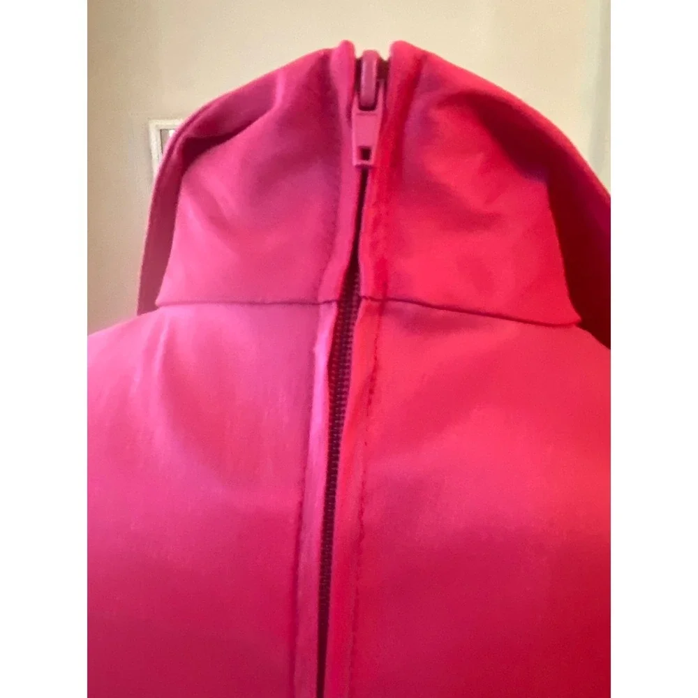 Tadashi Shoji Hot Pink Ruched V-Neck Blouse Long Sleeve formal top size 8 - Picture 7 of 8